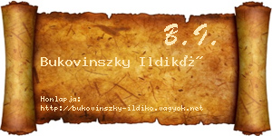 Bukovinszky Ildikó névjegykártya