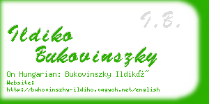 ildiko bukovinszky business card